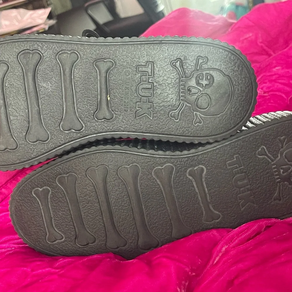 Black & White Platform Creeper Shoes - Women's